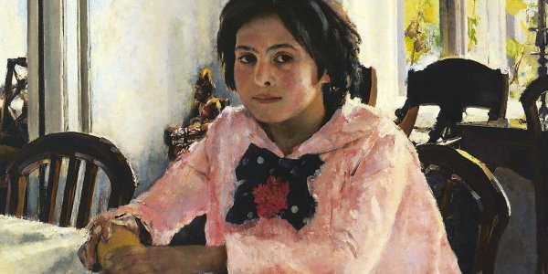 картина серова девочка с персиками