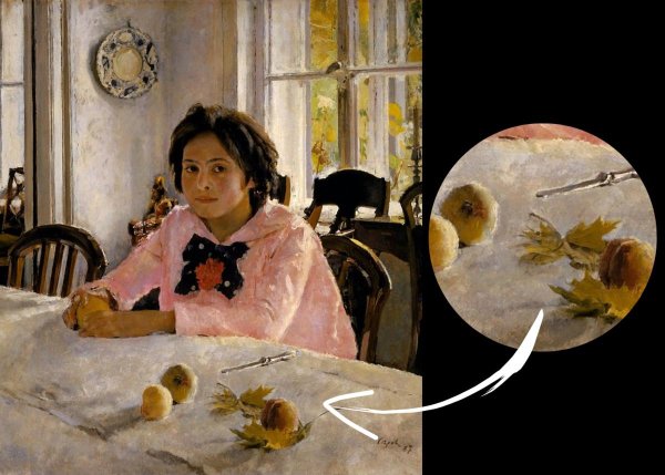 девочка с персиками картина серова