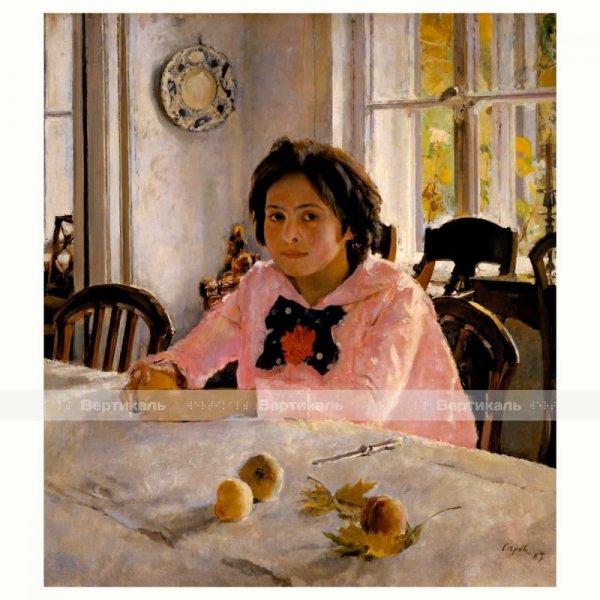 картины девочка с персиками