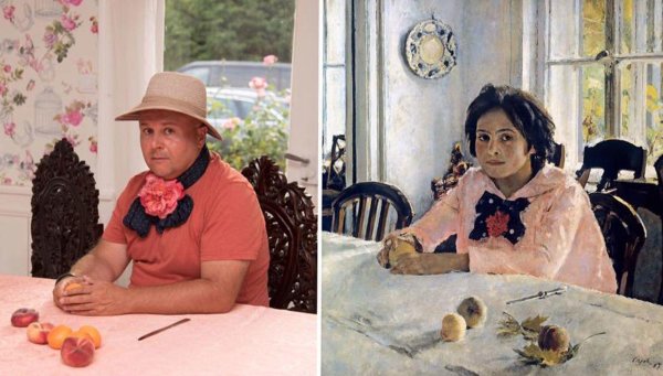 серов девочка с персиками