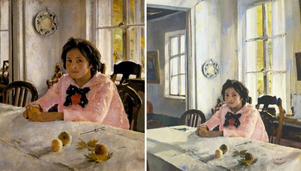 девочка с персиками серова