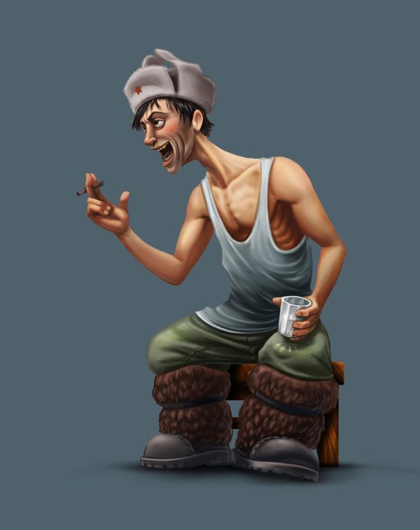 охотник шарж