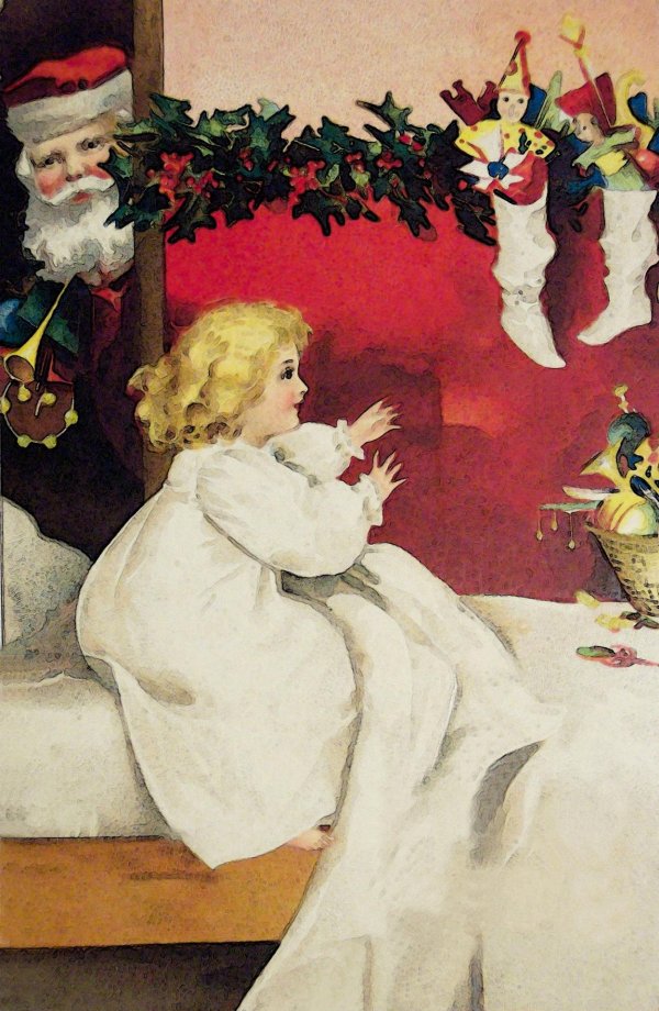 рождественские открытки старинные