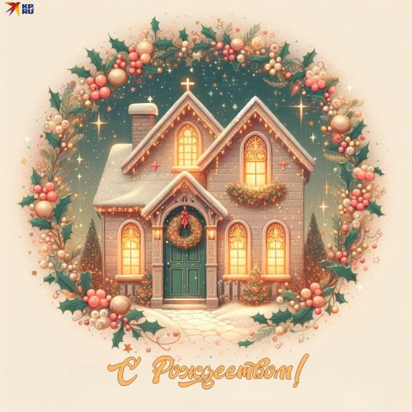 открытка рождественская