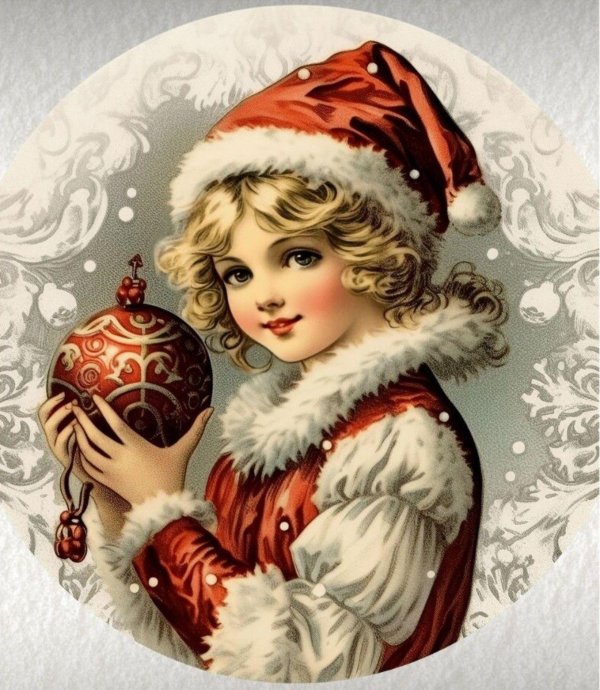 винтажная новогодняя открытка