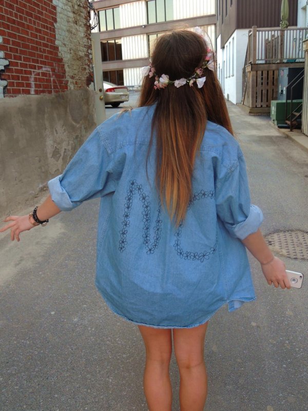 джинсовая блузка