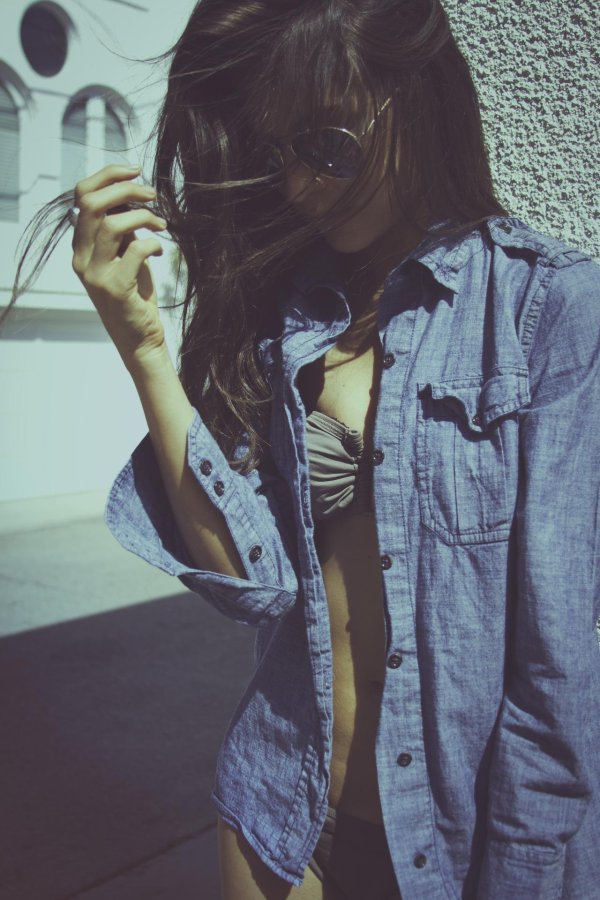 джинсовая рубашка женская