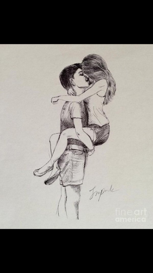 рисунки влюбленных пар карандашом
