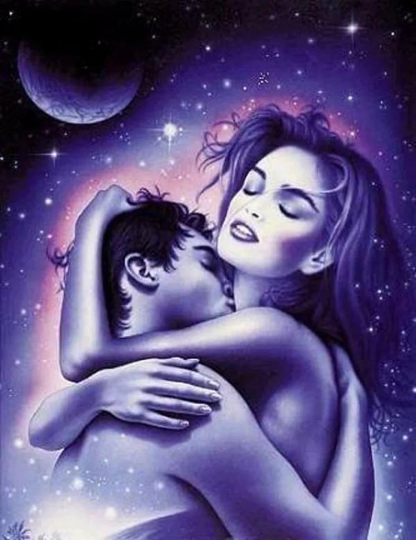 влюбленные нежность ночь