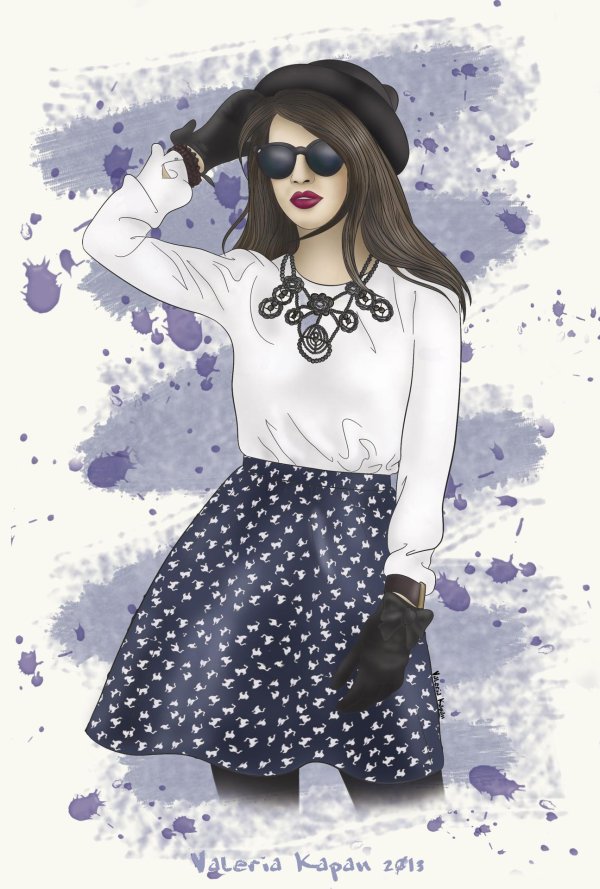 модные иллюстрации девушек