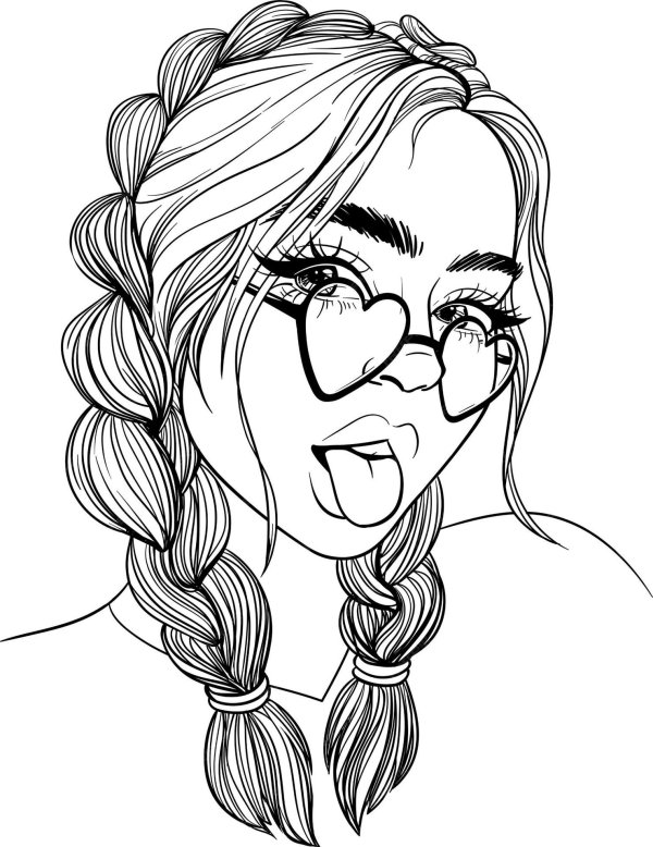 девушки раскраска