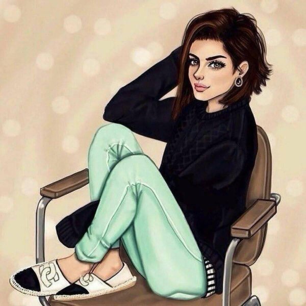 рисованные девушки