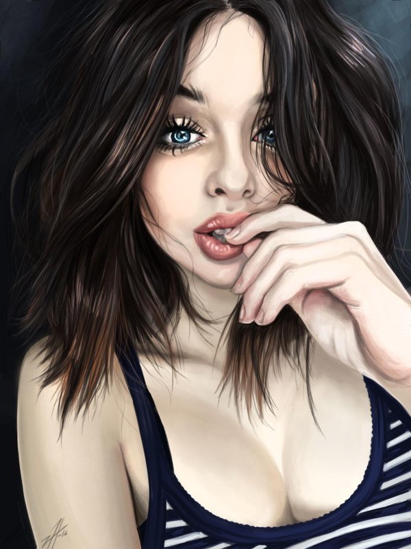 красивые рисованные девушки