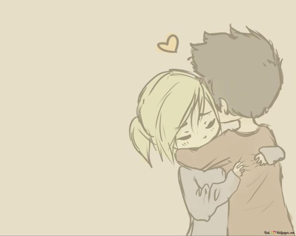 рисунок обнимашки