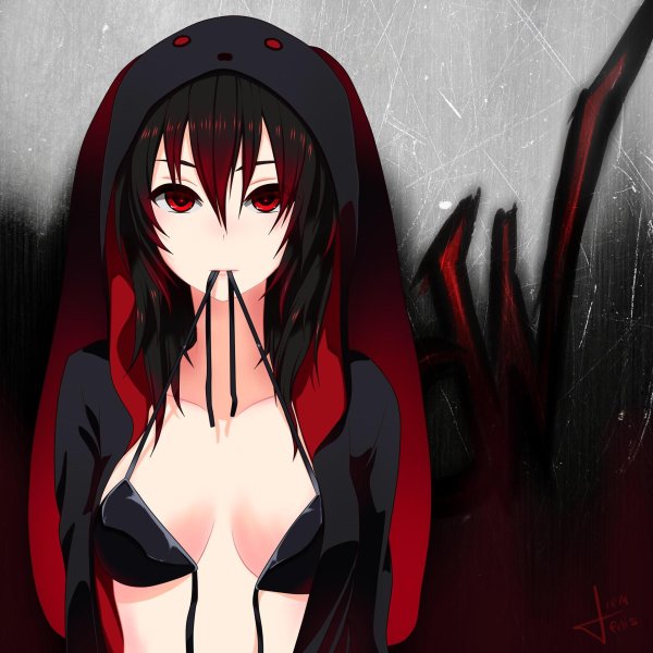 черно красное аниме