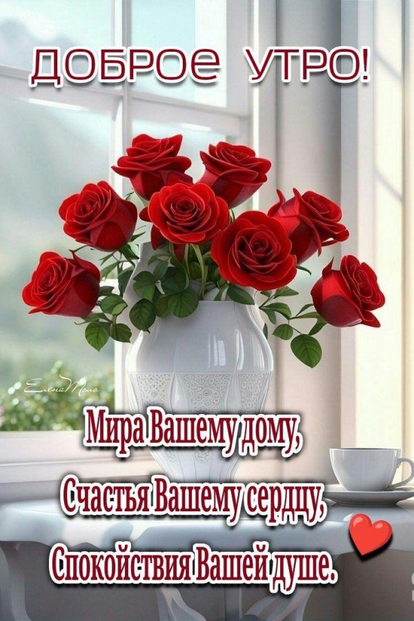Доброе утро для девушки цветы