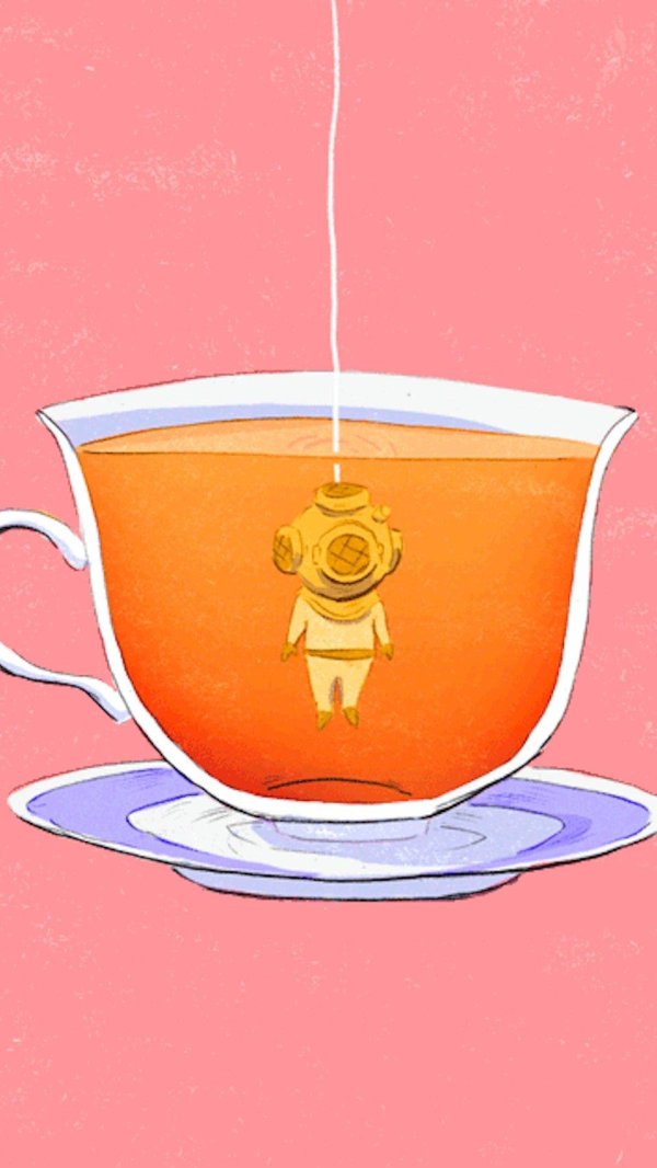 чашка чая рисунок