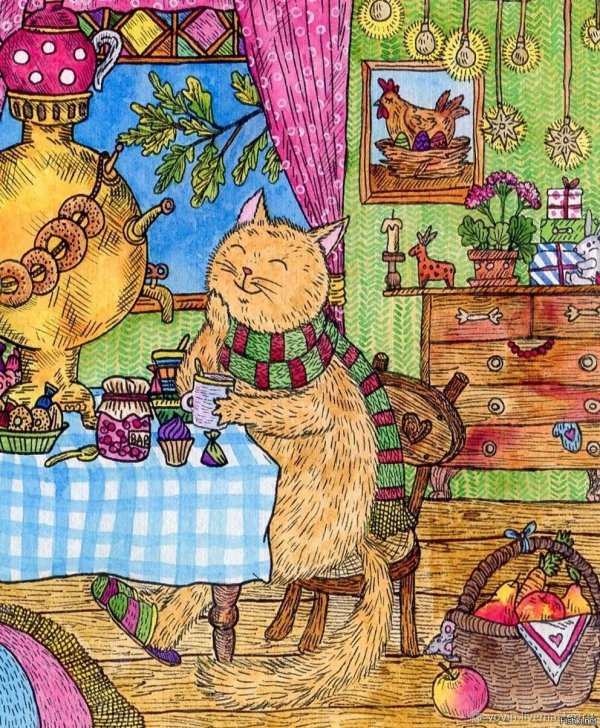 самовар кот