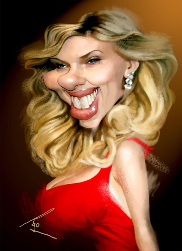 scarlett johansson caricature