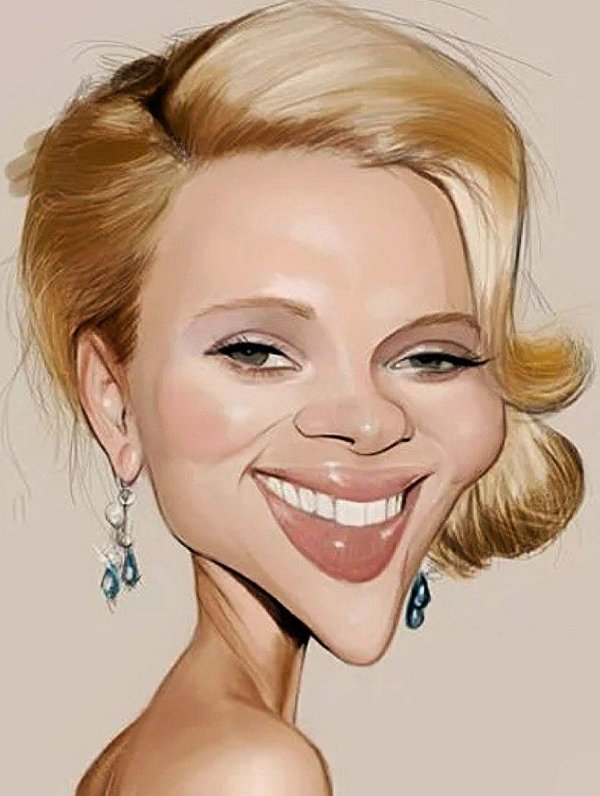 scarlett johansson caricature