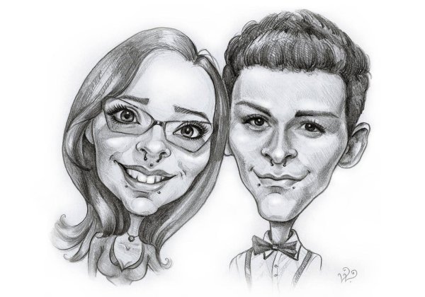 шаржи карандашом