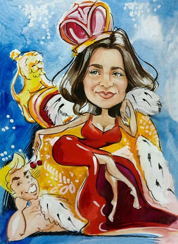 шарж королева