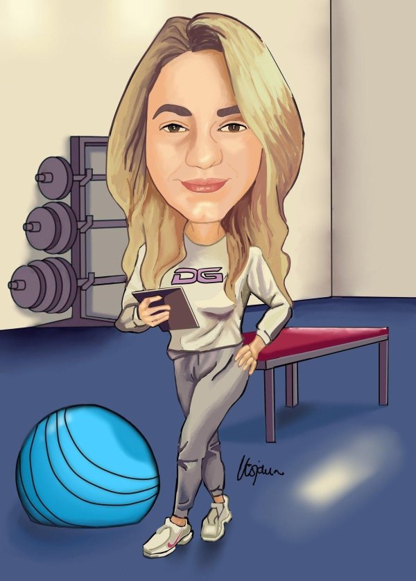 шарж спортсменка
