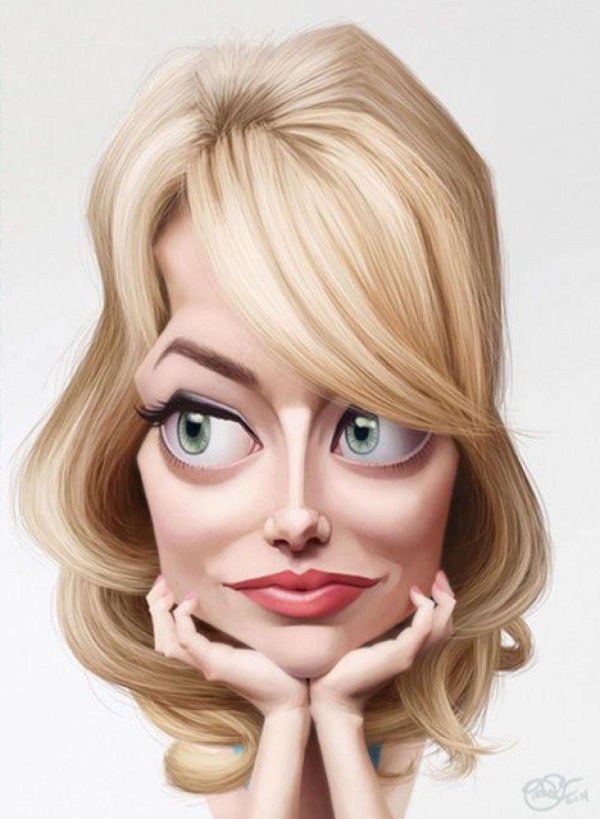 эмма стоун caricature