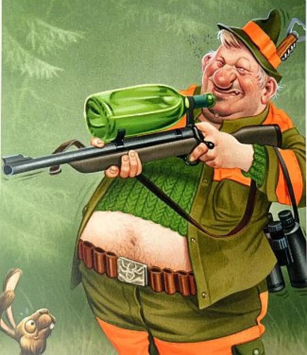 охотник мультяшный