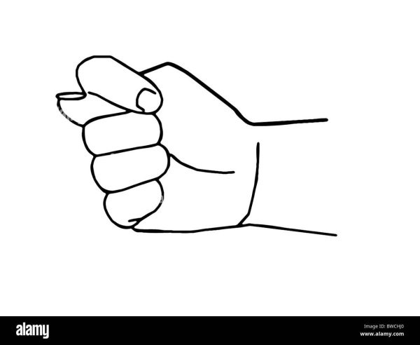 кулак раскраска