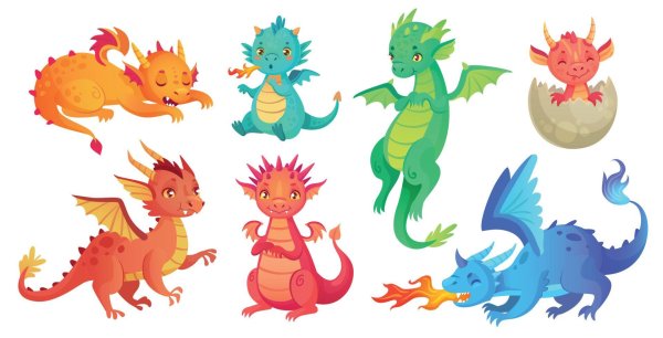 детский рисунок дракона