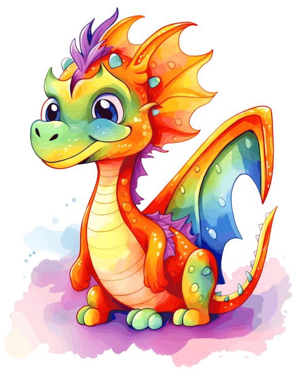 рисунок дракона детский