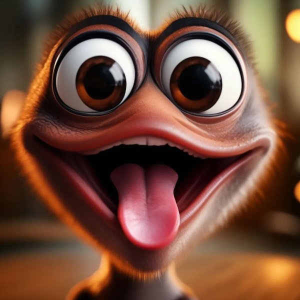 мультяшный страус