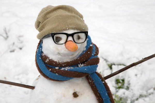 снеговик красивый