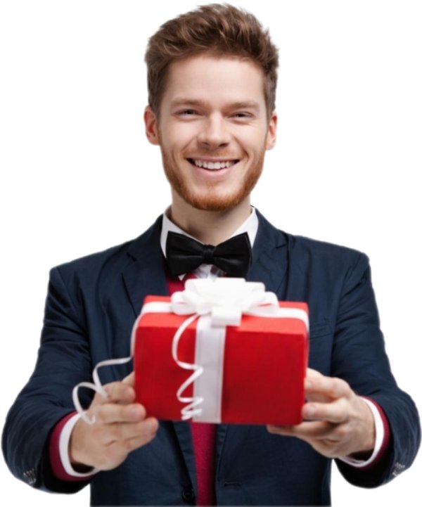 человек с подарком
