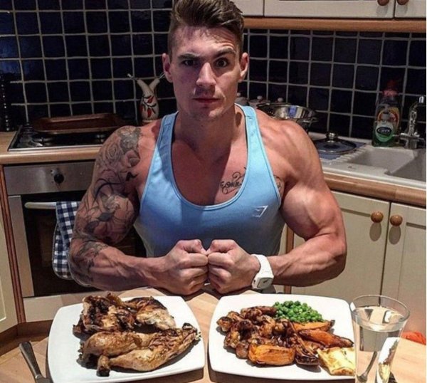 завтрак обычного человека