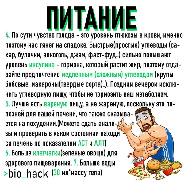 правила питания