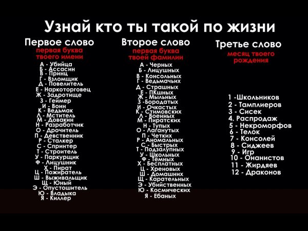 кто ты по жизни