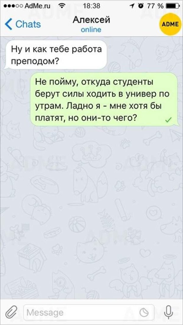 юмор сообщение