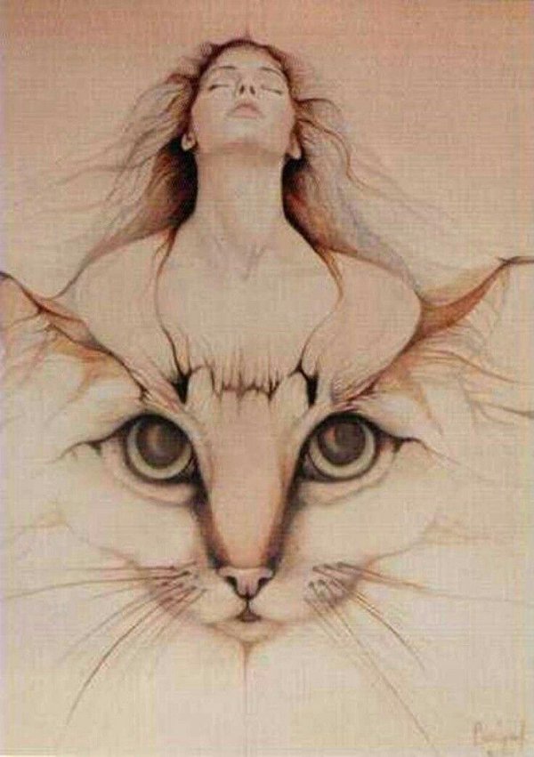 Женщина с кошками