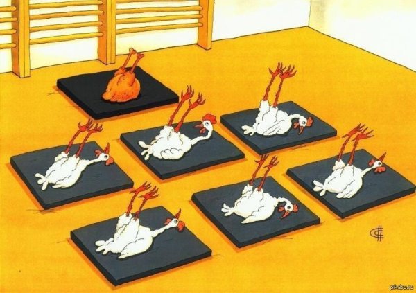 карикатуры про йогу