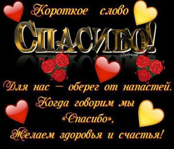 короткое слово спасибо для нас оберег от напастей