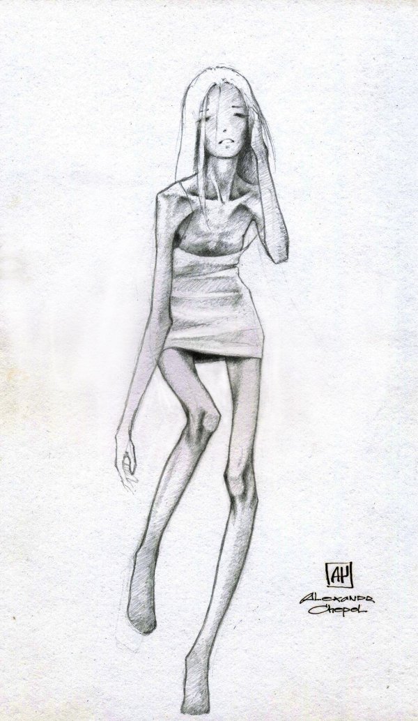 рисунок анорексички