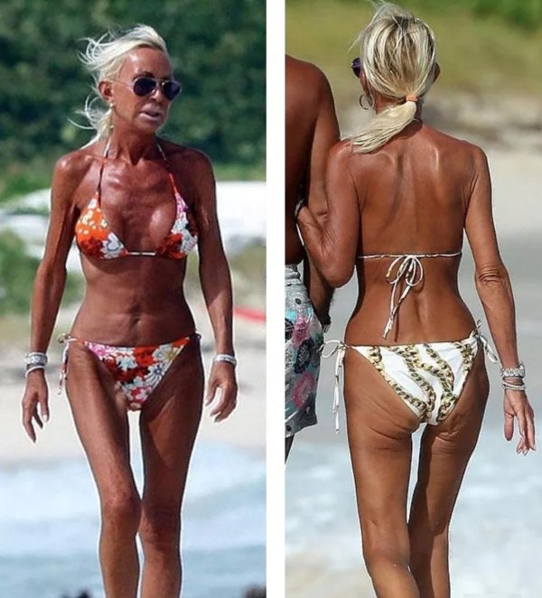 донателла версаче на пляже