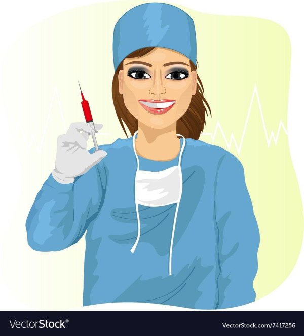 врач со шприцем