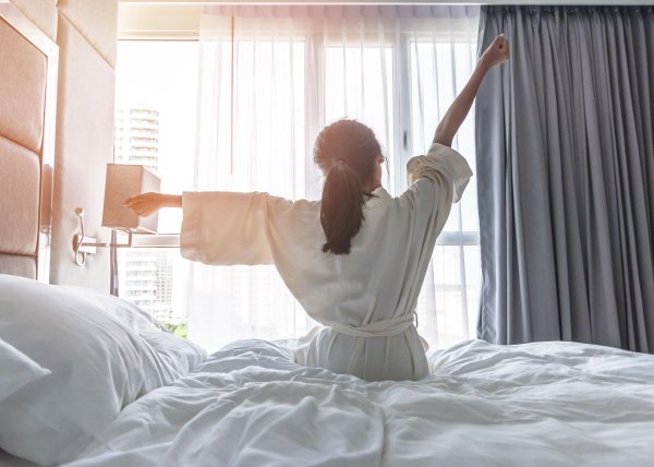 wake up in the morning