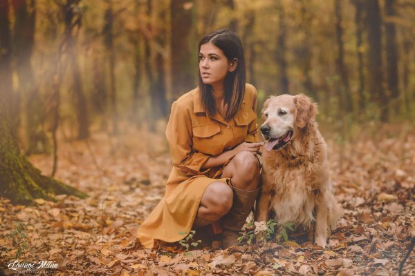 девушки с собаками