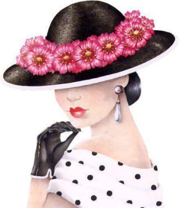 красивые дамы в шляпках