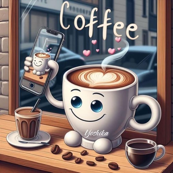 смайлик кофе