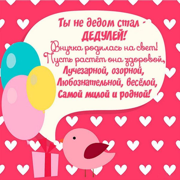 с днем рождения внучки для деда